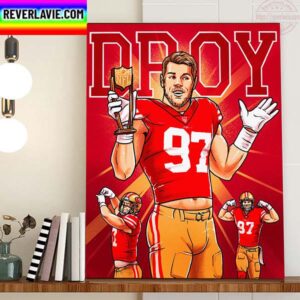Nick Bosa Takes Home 2022 NFL Defensive Player Of The Year Home Decor Poster Canvas