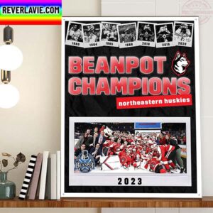 Northeastern Huskies Mens Hockey Are 2023 Beanpot Champions Home Decor Poster Canvas