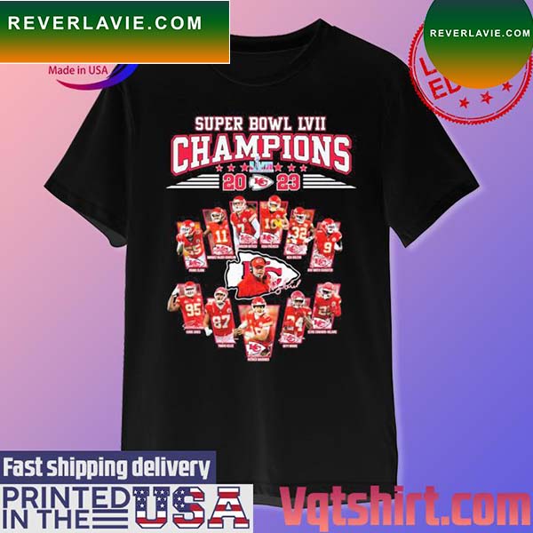 Official Super Bowl LVII Champions 2023 Kansas City Chiefs team signautres T-shirt Official Super Bowl LVII Champions 2023 Kansas City Chiefs team signautres T-shirt