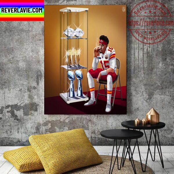Patrick Mahomes 2X Super Bowl MVP And Kansas City Chiefs Champions Super Bowl LVII Champions Home Decor Poster Canvas