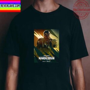 Pedro Pascal As The Mandalorian With Grogu In Star Wars The Mandalorian Unisex T-Shirt