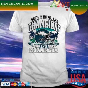 Philadelphia Eagles Champions Super Bowl 2023 helmet T-shirt