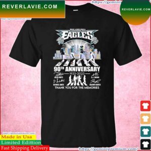 Philadelphia Eagles Fly Eagles Fly Abbey Road 90th Anniversary 1933-2023 Thank You For The Memories Signatures T-Shirt