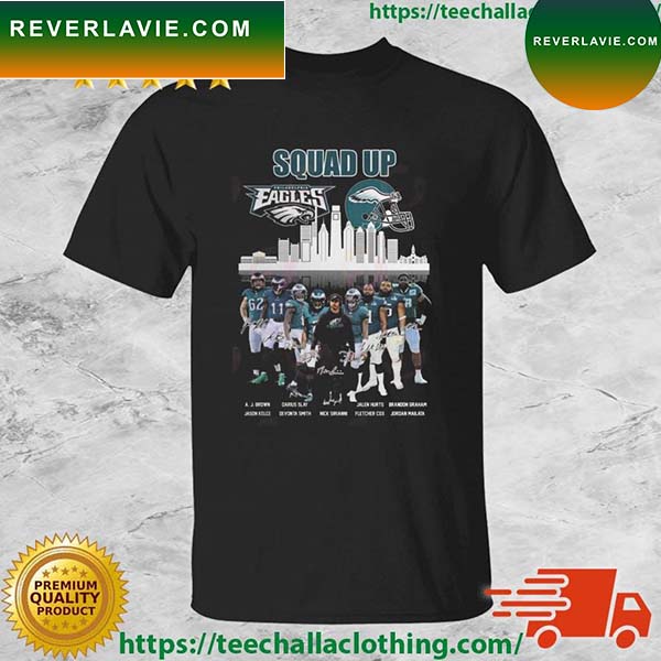 Philadelphia Eagles Squad Up Skyline Signatures T-shirt Philadelphia Eagles Squad Up Skyline Signatures T-shirt