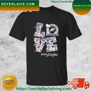 Philadelphia Eagles Super Bowl LVII Champions Love My Eagles Signatures T-shirt
