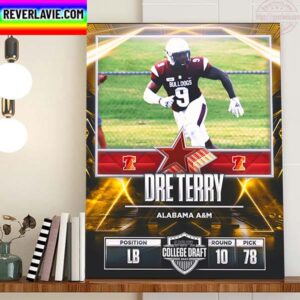 Philadelphia Stars In The 2023 USFL College Draft Select Dre Terry Home Decor Poster Canvas