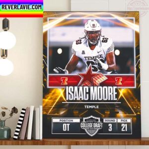 Philadelphia Stars In The 2023 USFL College Draft Select OT Isaac Moore From Temple Football Home Decor Poster Canvas