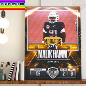 Pittsburgh Maulers In The 2023 USFL College Draft Select Malik Hamm Home Decor Poster Canvas