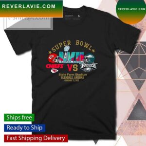 Premium kansas City Chiefs Vs Philadelphia Eagles Super Bowl LVII State Farm Stadium Glendale Arizona 2023 T-shirt