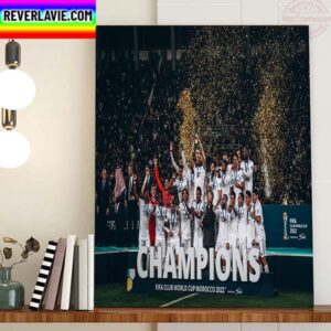 Real Madrid Are FIFA Club World Cup Morocco 2022 Champions Home Decor Poster Canvas
