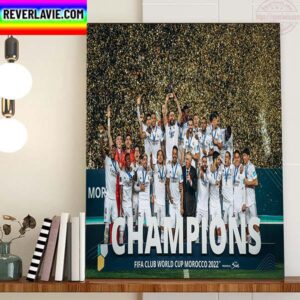Real Madrid Are FIFA Club World Cup Morocco 2022 Winner Home Decor Poster Canvas