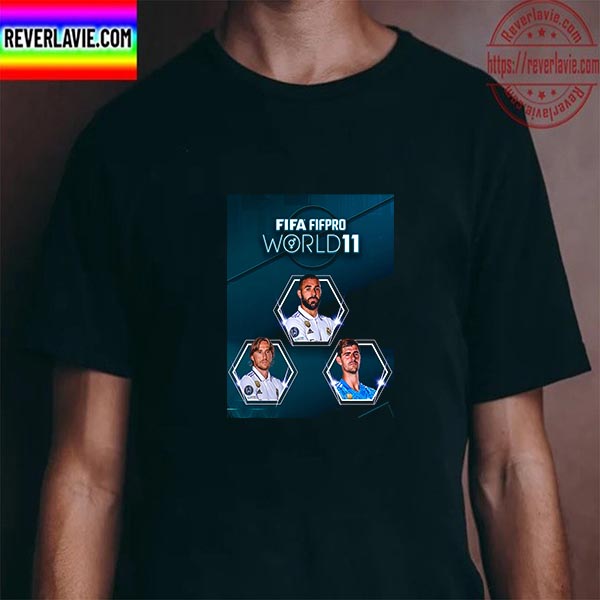 Real Madrid Players In The 2022 FIFA FIFPRO Mens World 11 Unisex T-Shirt Real Madrid Players In The 2022 FIFA FIFPRO Mens World 11 Unisex T-Shirt