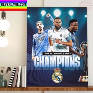 Real Madrid Wins Its Fifth FIFA Club World Cup Home Decor Poster Canvas
