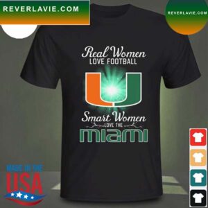 Real women love baseball smart women love the Miami Hurricanes 2023 T-shirt