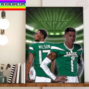 Sauce Gardner And Garrett Wilson Of New York Jets Is 2022 NFL Rookies Of The Year Home Decor Poster Canvas