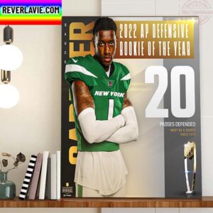 Sauce Gardner Is 2022 NFL Offensive Rookie Of The Year Home Decor Poster Canvas