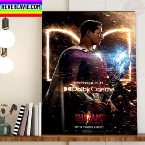 Shazam Fury Of The Gods Official Poster By Dolby Cinema Home Decor Poster Canvas