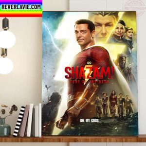 Shazam Fury Of The Gods Official Poster Home Decor Poster Canvas