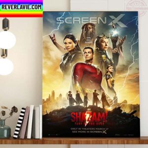 Shazam Fury Of The Gods ScreenX Official Poster Home Decor Poster Canvas