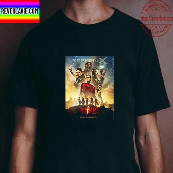 Shazam Fury Of The Gods ScreenX Official Poster Unisex T-Shirt Shazam Fury Of The Gods ScreenX Official Poster Unisex T-Shirt