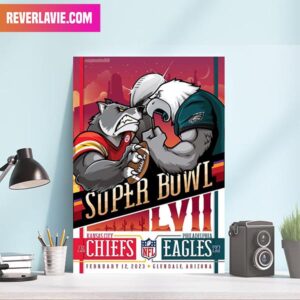 Super Bowl LVII 2023 Kansas City Chiefs vs Philadelphia Eagles NFL Canvas-Poster