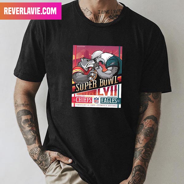 Super Bowl LVII 2023 Kansas City Chiefs vs Philadelphia Eagles NFL Premium T-Shirt Super Bowl LVII 2023 Kansas City Chiefs vs Philadelphia Eagles NFL Premium T-Shirt