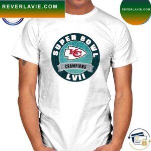 Super Bowl LVII Champions Kansas City Chiefs Logo Green T-Shirt
