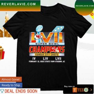 Super Bowl champions Kansas City Chiefs IV LIV LVII T-shirt
