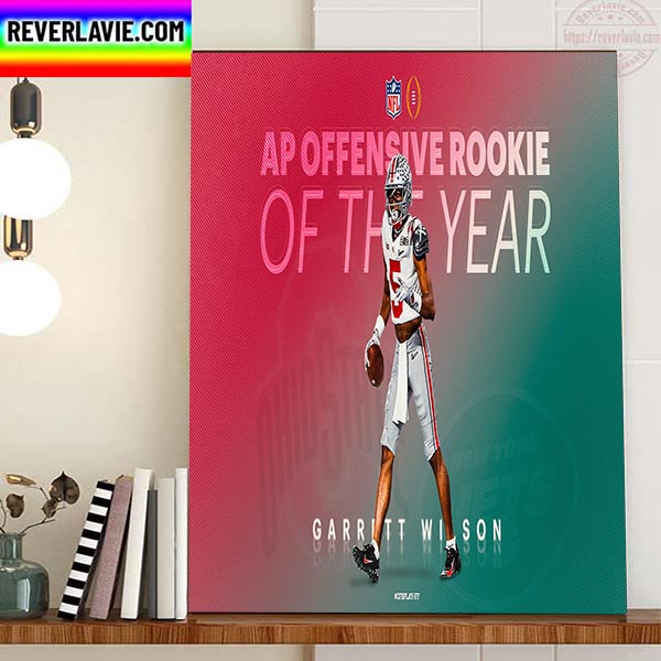 The 2022 AP NFL Offensive Rookie Of The Year Is Garrett Wilson Home Decor Poster Canvas The 2022 AP NFL Offensive Rookie Of The Year Is Garrett Wilson Home Decor Poster Canvas