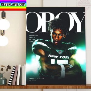 The 2022 Offensive Rookie Of The Year Is New York Jets WR Garrett Wilson Home Decor Poster Canvas