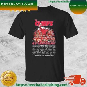 The Kansas City Chiefs 63rd Anniversary 1960-2023 Thank You For The Memories Signatures T-shirt