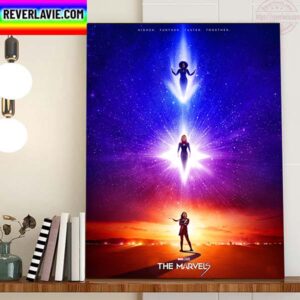 The Marvels Official Poster Of Marvel Studios Higher Further Faster Together Home Decor Poster Canvas