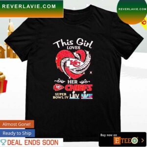 This girl loves her Chiefs Super Bowl diamond heart T-shirt