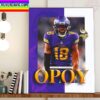 WR Justin Jefferson Is The 2022 NFL Offensive Player Of The Year Home Decor Poster Canvas