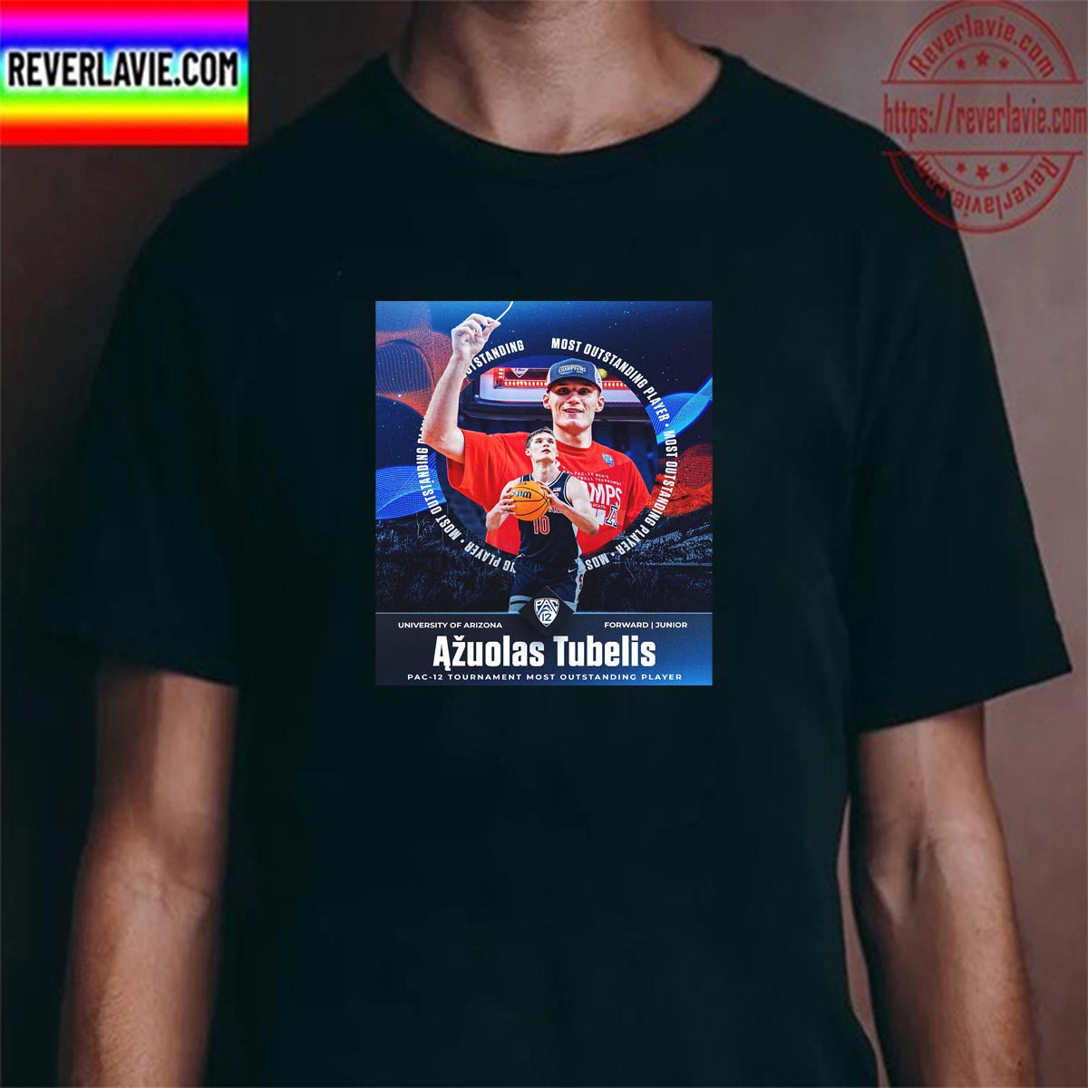 2023 PAC 12 Conference Mens Basketball Tournament MOP Is Azuolas Tubelis Of Arizona Wildcats Mens Basketball Classic T-Shirt 2023 PAC 12 Conference Mens Basketball Tournament MOP Is Azuolas Tubelis Of Arizona Wildcats Mens Basketball Classic T-Shirt