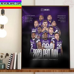 2023 Pro Day Northwestern Football Home Decor Poster Canvas