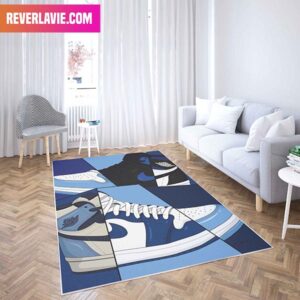 Air Jordan 1 Retro High OG Blue Moon Sneaker Rug Home Decor