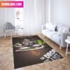 Air Jordan 1 Retro High x Off-White University Blue Sneaker Rug Home Decor