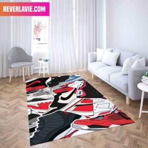 Air Jordan 1 x Air Jordan 4 Collections Sneaker Rug Home Decor