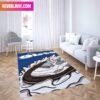 Air Jordan 4 Retro Fire Red Sneaker Rug Home Decor