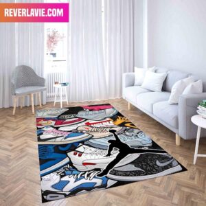 Air Jordan High n Low x Nike SB Dunk High n Low Sneaker Rug Home Decor