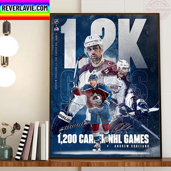 Andrew Cogliano 1200 Career NHL Games With Colorado Avalanche Home Decor Poster Canvas Andrew Cogliano 1200 Career NHL Games With Colorado Avalanche Home Decor Poster Canvas