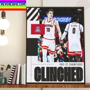 Arizona Wildcats Mens Basketball Are 2023 PAC 12 Champions Home Decor Poster Canvas