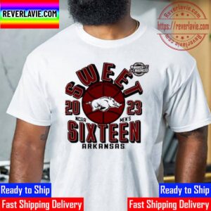 Arkansas Razorbacks 2023 NCAA Mens Basketball Sweet 16 Unisex T-Shirt