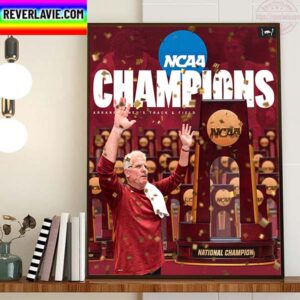 Arkansas Razorbacks Mens Track And Field NCAA National Champions Home Decor Poster Canvas