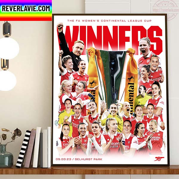 Arsenal The FA Womens Continental League Cup Winners Home Decor Poster Canvas Arsenal The FA Womens Continental League Cup Winners Home Decor Poster Canvas