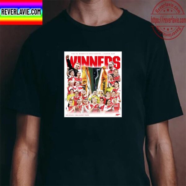 Arsenal The FA Womens Continental League Cup Winners Unisex T-Shirt