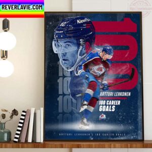 Artturi Lehkonen 100 Career NHL Goals With Colorado Avalanche Home Decor Poster Canvas