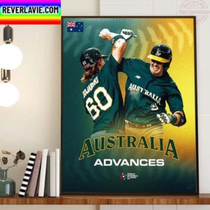 Australia Advances To The Quarter Final Of The 2023 World Baseball Classic Home Decor Poster Canvas