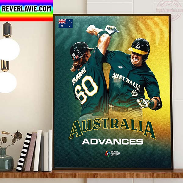 Australia Advances To The Quarter Final Of The 2023 World Baseball Classic Home Decor Poster Canvas Australia Advances To The Quarter Final Of The 2023 World Baseball Classic Home Decor Poster Canvas
